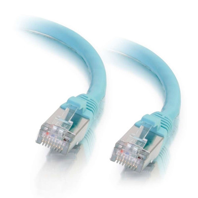 C2G-10ft Cat6a Snagless Shielded (STP) Network Patch Cable - Aqua